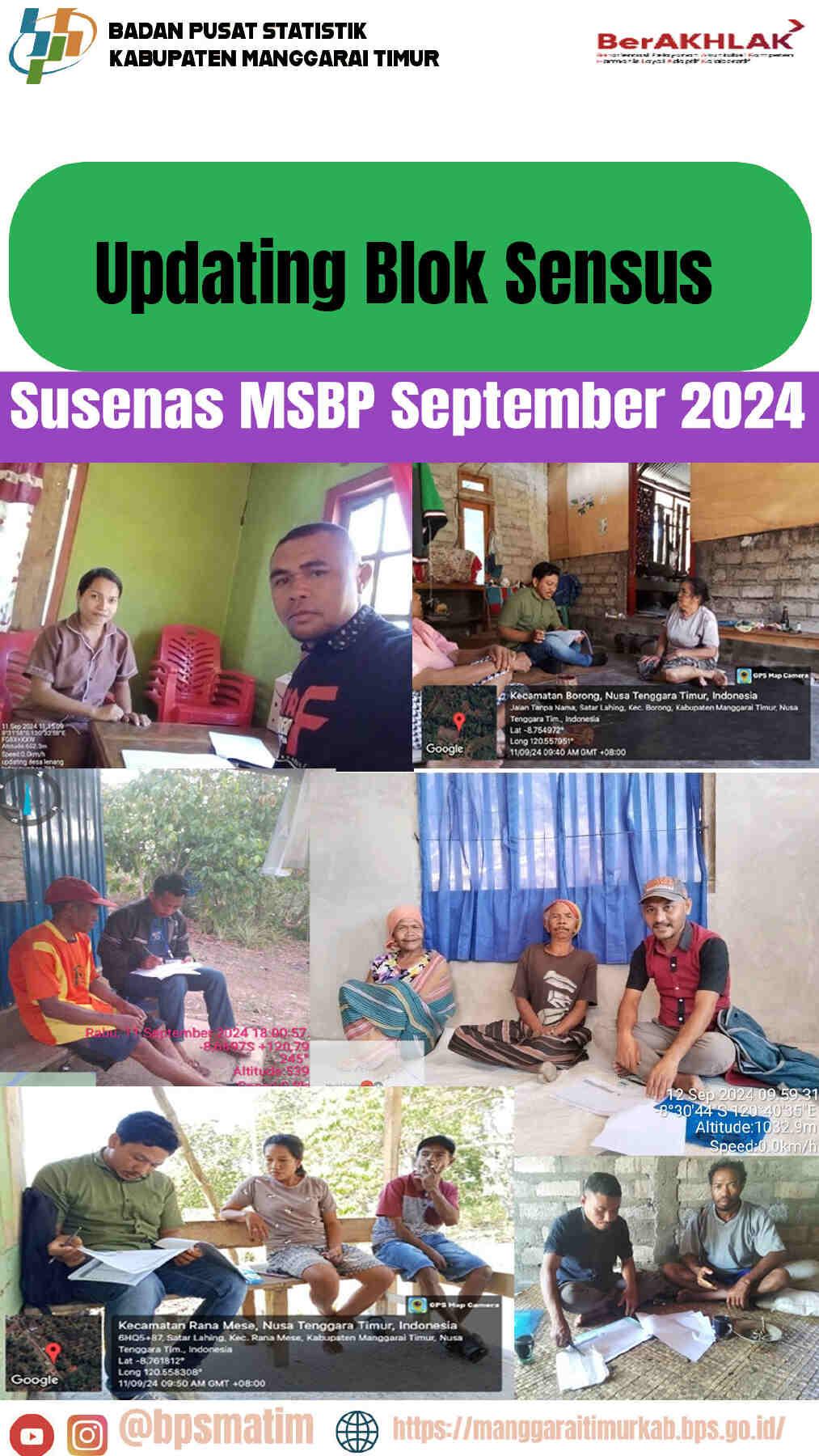 UPDATING CENSUS BLOCK (BS) SUSENAS MSBP IN SEPTEMBER 2024 News BPS